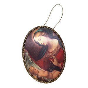 Religious Neapolitan Ruggiero Reproduction Madonna Child del Belo Carlo Dolci
